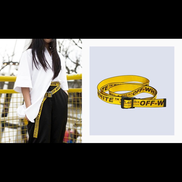 Classic Industrial Yellow belt with tone on tone black buckle- UNISEX